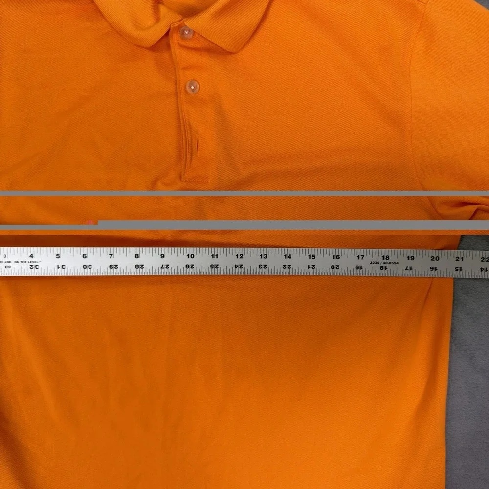 Nike Golf Polo Shirt Mens Medium Orange Fit Dry Short Sleeve Collared‎ Preppy